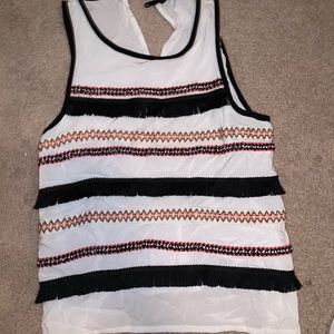 Patterned tank top blouse